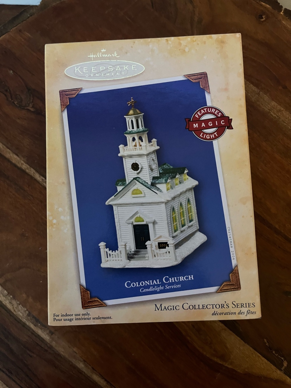 Hallmark Keepsake 2004 Christmas Ornament Colonial Church Candlelight Services